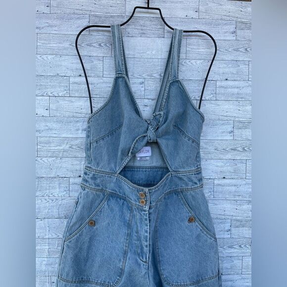Saylor Nia denim Jumpsuit overall size small - Picture 4 of 15